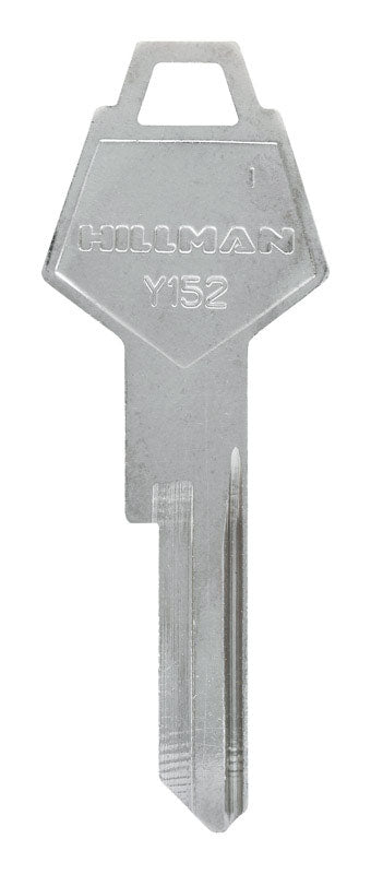 HILLMAN Traditional Key Automotive Key Blank Single For Chrysler Silver, Pack of 10