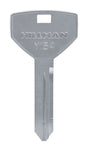 HILLMAN Traditional Key Automotive Key Blank Double For Chrysler Silver, Pack of 10
