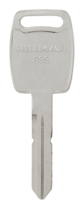HILLMAN Traditional Key Automotive Key Blank Double For GM Silver, Pack of 10