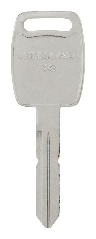 HILLMAN Traditional Key Automotive Key Blank Double For GM Silver, Pack of 10
