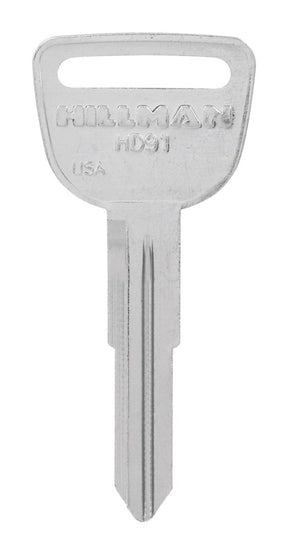 HILLMAN Traditional Key Automotive Key Blank Double For Honda Silver, Pack of 10