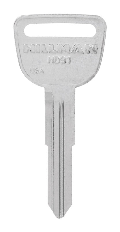 HILLMAN Traditional Key Automotive Key Blank Double For Honda Silver, Pack of 10