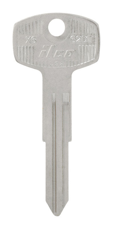 HILLMAN Traditional Key Automotive Key Blank Double For Nissan Silver, Pack of 10