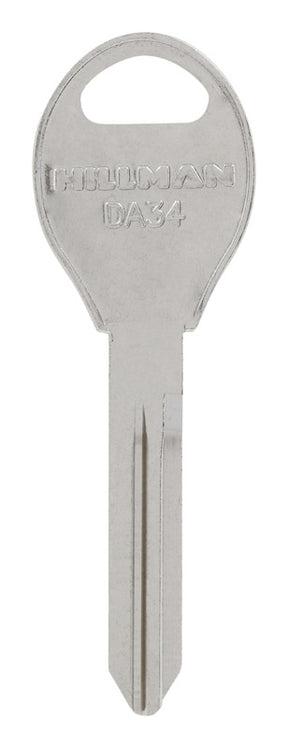HILLMAN Traditional Key Automotive Key Blank Double For Nissan Silver, Pack of 10