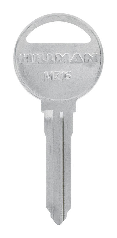 HILLMAN Traditional Key Automotive Key Blank Double For Mazda Silver, Pack of 10