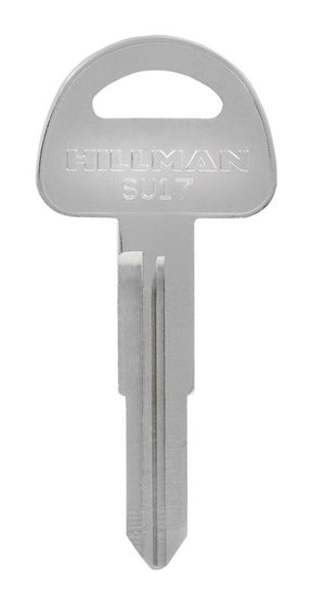 HILLMAN Traditional Key Automotive Key Blank Double For Suzuki Silver, Pack of 10