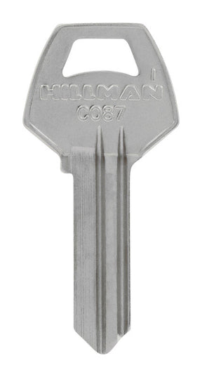 HILLMAN Traditional Key Automotive Key Blank Single For Corbin Silver, Pack of 10
