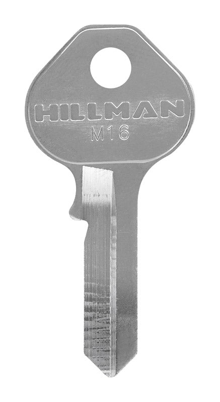 HILLMAN Traditional Key Padlock Key Blank Single For Master Locks Silver, Pack of 10