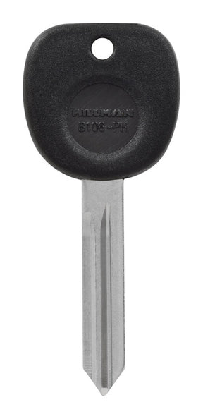 HILLMAN Traditional Key Automotive Key Blank Double For GM Black/Silver, Pack of 5