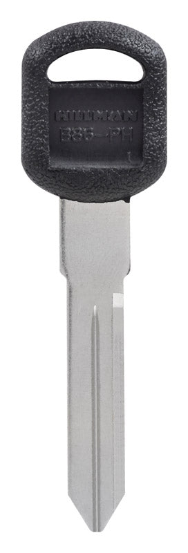 HILLMAN Traditional Key Automotive Key Blank Double For GM Black/Silver, Pack of 5