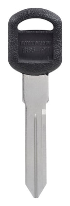 HILLMAN Traditional Key Automotive Key Blank Double For GM Black/Silver, Pack of 5
