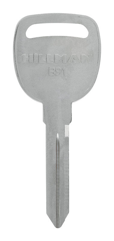 HILLMAN Traditional Key Automotive Key Blank Double For GM Silver, Pack of 10
