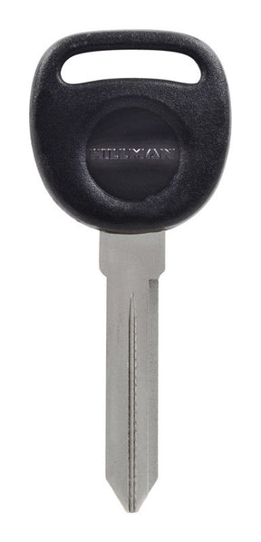 HILLMAN Traditional Key Automotive Key Blank Double For GM Black/Silver, Pack of 5
