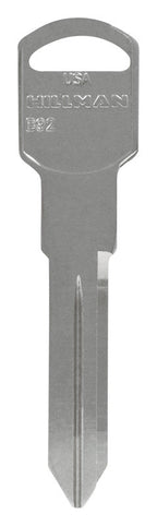 HILLMAN Traditional Key Automotive Key Blank Double For GM Silver, Pack of 10