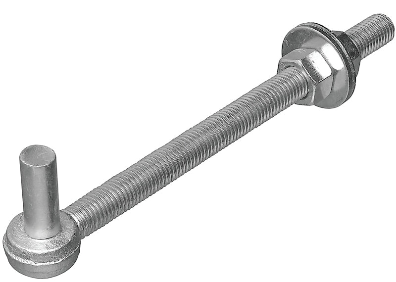 National Hardware N130-674 Series Full Threaded Bolt Hook, 0.68 in Dia, 3/4X 12 in L, Steel, Zinc-Plated