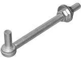 National Hardware N130-674 Series Full Threaded Bolt Hook, 0.68 in Dia, 3/4X 12 in L, Steel, Zinc-Plated