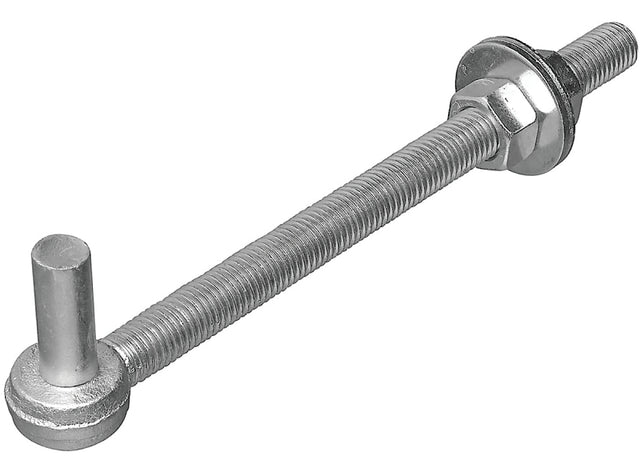 National Hardware N130-674 Series Full Threaded Bolt Hook, 0.68 in Dia, 3/4X 12 in L, Steel, Zinc-Plated