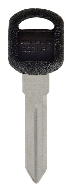 HILLMAN Traditional Key Automotive Key Blank Double For GM Black/Silver, Pack of 5