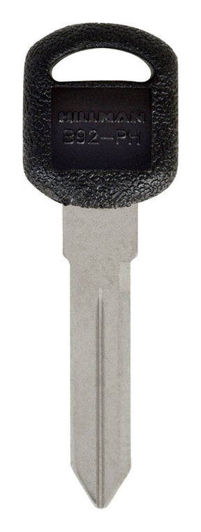 HILLMAN Traditional Key Automotive Key Blank Double For GM Black/Silver, Pack of 5
