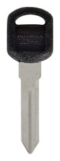 HILLMAN Traditional Key Automotive Key Blank Double For GM Black/Silver, Pack of 5