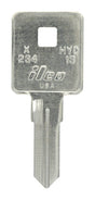 HILLMAN Traditional Key Motorcycle Key Blank HYD-13 Double For Harley Silver, Pack of 10