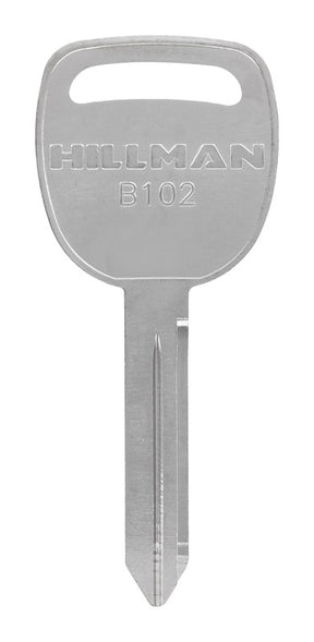 HILLMAN Traditional Key Automotive Key Blank Double For GM Silver, Pack of 10