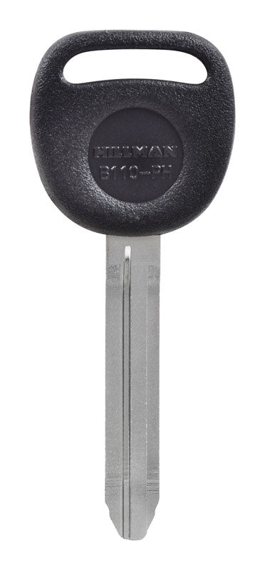 HILLMAN Traditional Key Automotive Key Blank Double For GM Black/Silver, Pack of 5