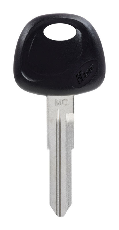 HILLMAN Traditional Key Automotive Key Blank Double For Hyundai Black/Silver, Pack of 5