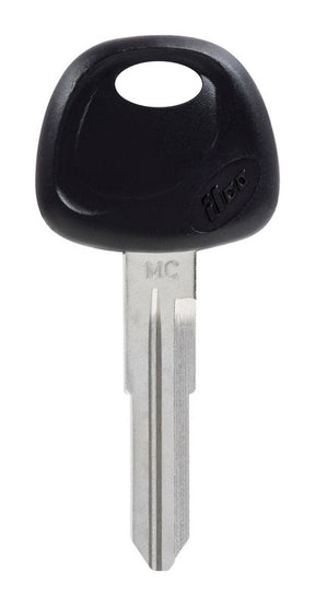 HILLMAN Traditional Key Automotive Key Blank Double For Hyundai Black/Silver, Pack of 5