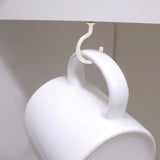 HILLMAN Small White Metal 7/8 in. L Cup Hook 1 lb 8 pk, Pack of 10