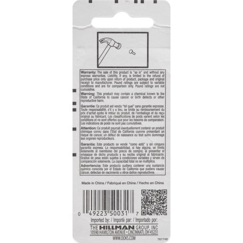 HILLMAN OOK Brass-Plated Brick Picture Hanging Nails 20 lb 10 pk, Pack of 12