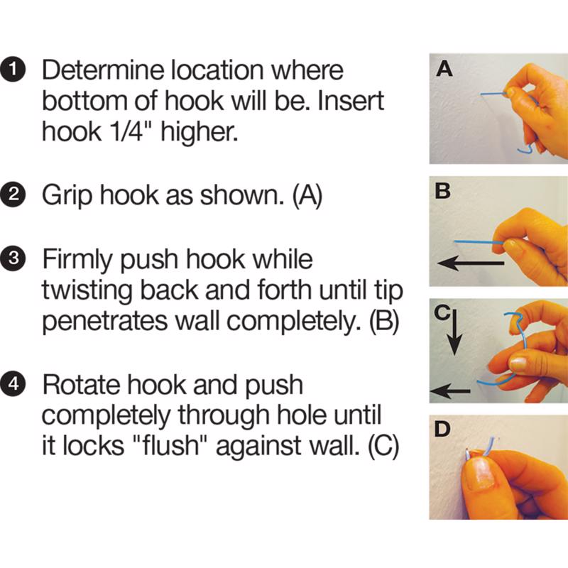 HILLMAN Gorilla Hook Silver Picture Hanger 50 lb 2 pk