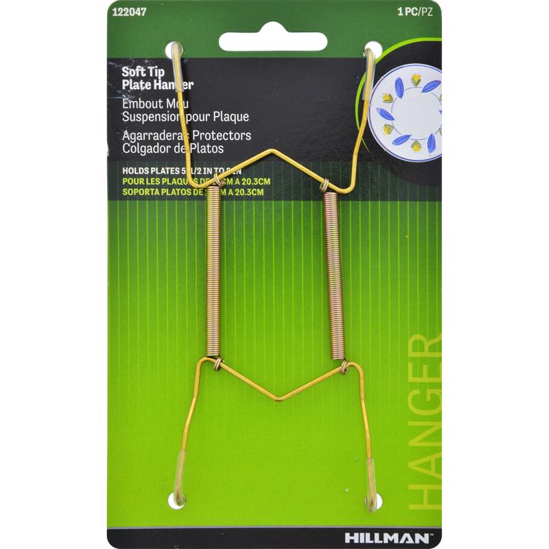 HILLMAN Brass-Plated Gold All Purpose Hanger 30 lb 1 pk, Pack of 10