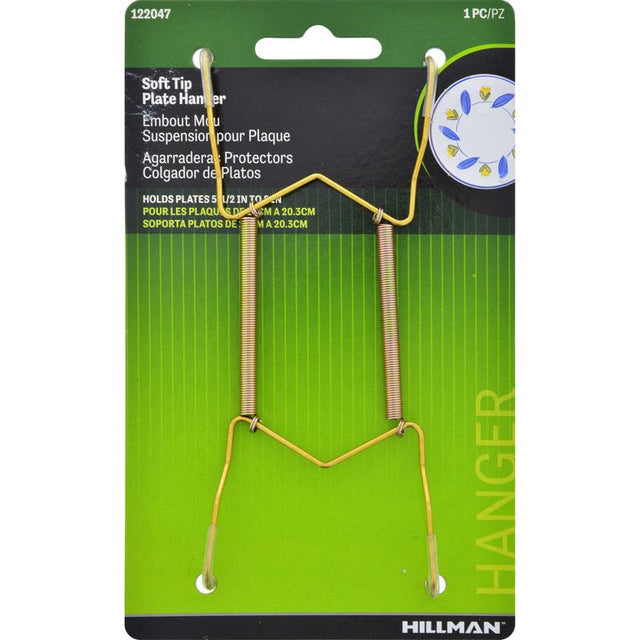 HILLMAN Brass-Plated Gold All Purpose Hanger 30 lb 1 pk, Pack of 10
