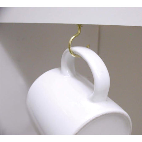HILLMAN Small Metal 7/8 in. L Cup Hook 1 lb 8 pk