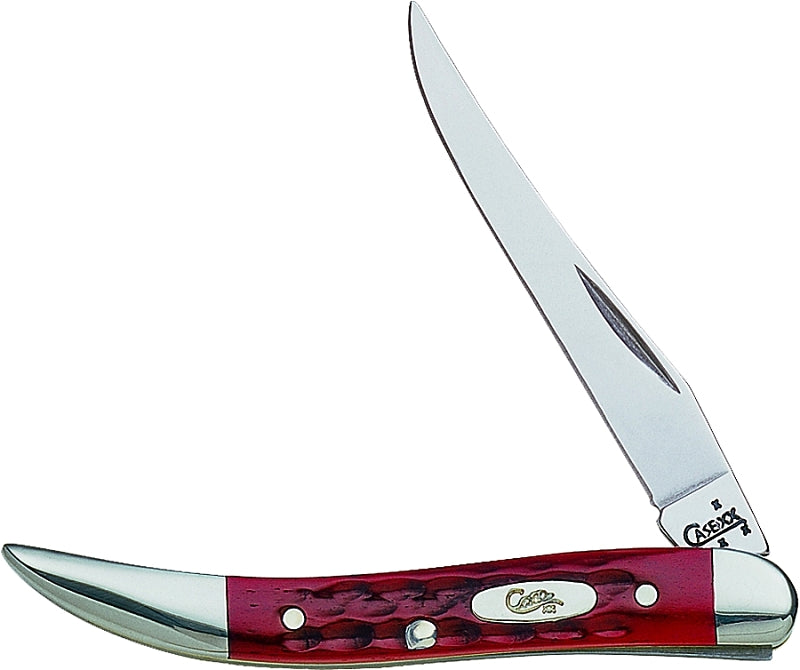 Case XX 00792 Pocket Knife, 2-1/4 in L Blade, Stainless Steel Blade, 1-Blade, Jigged Handle, Red Handle