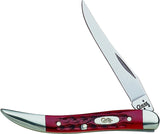 Case XX 00792 Pocket Knife, 2-1/4 in L Blade, Stainless Steel Blade, 1-Blade, Jigged Handle, Red Handle