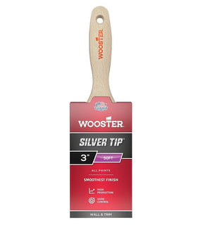 Wooster GripTech MAX Series G5222-3 Paint Brush, 3 in W, Flat Brush, Polyester Bristle