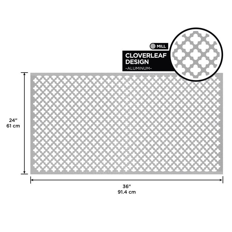 M-D Building Products 0.02 in. X 24 in. W X 36 in. L Mill Aluminum Cloverleaf Sheet Metal, Pack of 3