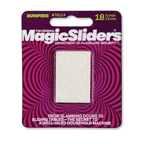 Magic Sliders Vinyl Self Adhesive Bumper Pads Clear Round 1/2 in. W X 1/2 in. L 18 pk, Pack of 6
