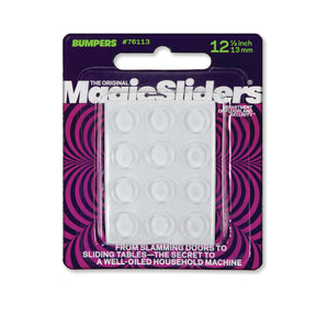 Magic Sliders Vinyl Self Adhesive Bumper Pads Clear Round 1/2 in. W X 1/2 in. L 12 pk, Pack of 6