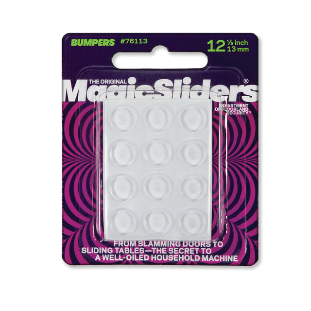 Magic Sliders Vinyl Self Adhesive Bumper Pads Clear Round 1/2 in. W X 1/2 in. L 12 pk, Pack of 6