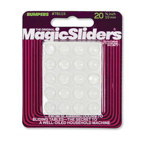 Magic Sliders Vinyl Self Adhesive Bumper Pads Clear Round 3/8 in. W X 3/8 in. L 20 pk, Pack of 6