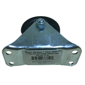 Magic Sliders 3 in. D Swivel Rubber Rigid Caster 175 lb 1 pk, Pack of 16