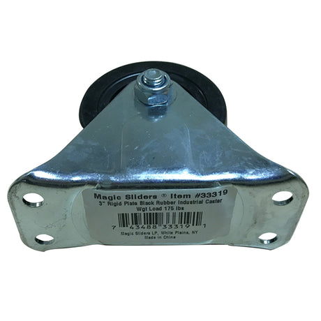 Magic Sliders 3 in. D Swivel Rubber Rigid Caster 175 lb 1 pk, Pack of 16