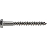 HILLMAN 1/4 in. X 2-1/2 in. L Hex Stainless Steel Lag Screw 25 pk