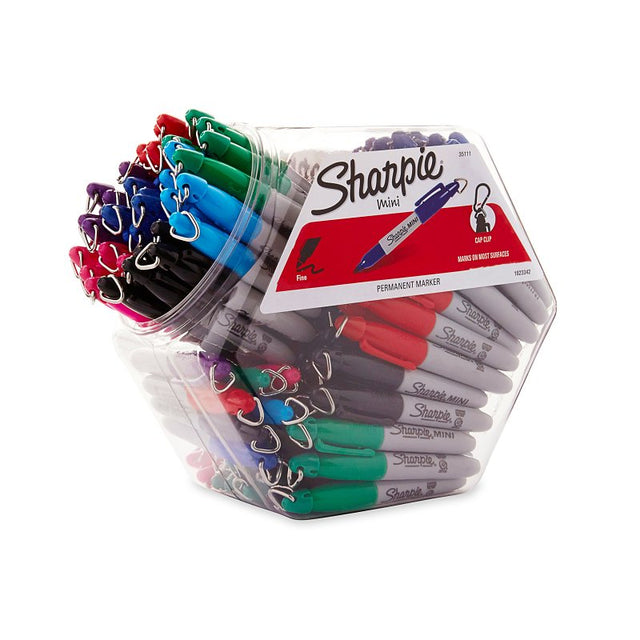 Sharpie 35111 Mini Permanent Marker, Fine Lead/Tip, 0.9 mm Lead/Tip, Assorted Lead/Tip, Pack of 72