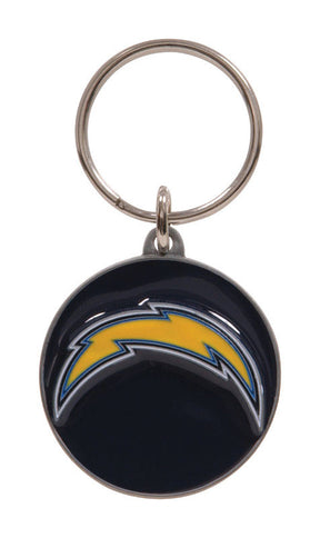 HILLMAN NFL Tempered Steel Multicolored Split Ring Keychain, Pack of 3