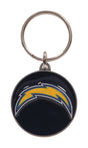 HILLMAN NFL Tempered Steel Multicolored Split Ring Keychain, Pack of 3