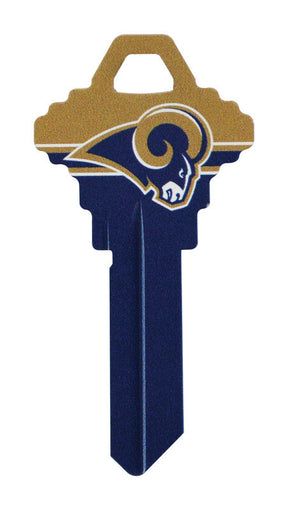 HILLMAN NFL St Louis Rams House/Office Key Blank 68 Single For Schlage Locks Multicolored, Pack of 6